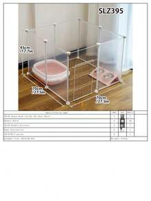 Large Indoor Pet Fence, Freestanding Cat Cage Dog Playpen With Spacious Area, Modular Assembly Cat Crate - Multicolor - View 16