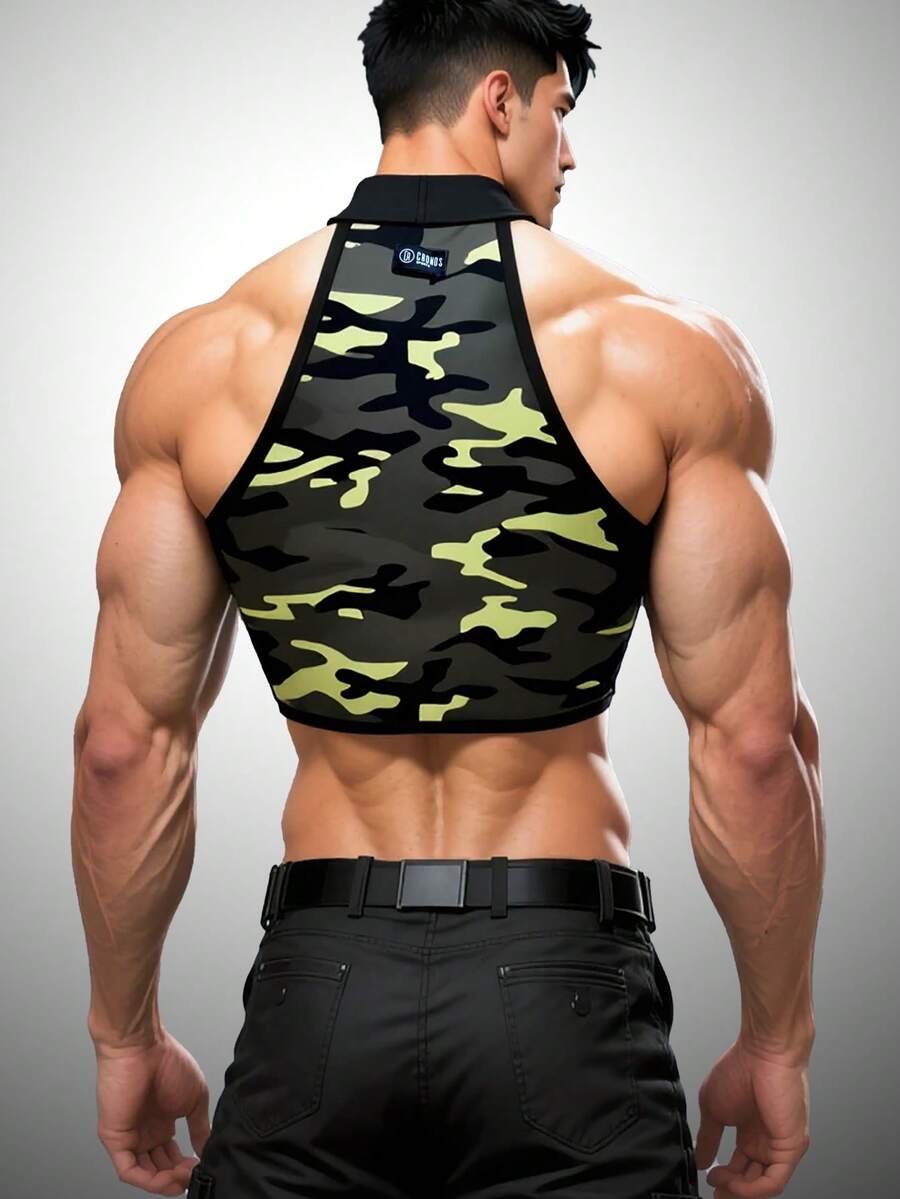 Men Sexy Costumes - 軍綠色 - 查看 1