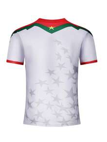 ODMYONO Koszulka FBF męska i damska z dekoltem w serek, krótki rękaw, sportowa, studencka, letnia koszulka piłkarska szybkoschnąca - Biały - Zobacz 4