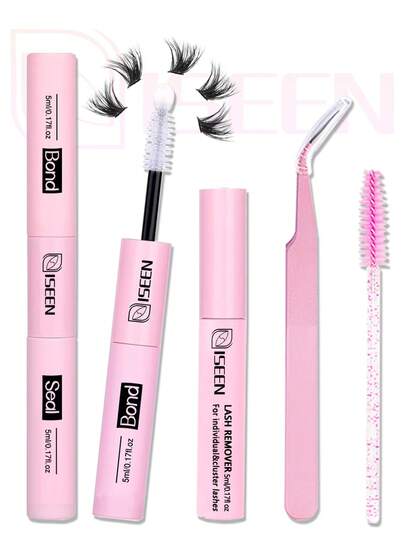 5ml Eyelash Glue, 5ml Eyelash Sealer, 5ml Eyelash Remover, Strong Eyelash Adhesive, 2-In-1 Eyelash Glue & Sealer, Long-Lasting Hold, All-Day Wear, 2-In-1 Eyelash Glue, Sealer And Remover, Suitable For Daytime Eyelash Extensions