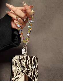 Stylish Crystal Chain Wristlet, High-Quality Short Wrist Strap For Women, Versatile For Travel, Shopping, Phone Case, Bag Accessory