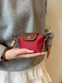 Neue Damen PU-Leder Platin Mini Anhänger Tasche, modische vielseitige Schlüsselanhänger Anhänger Tasche Mini Beutel Anhänger Anhänger Kette Mini Handtasche Schlüsselanhänger Beutel Anhänger Anhänger Geschenke für Damen Handyzubehör