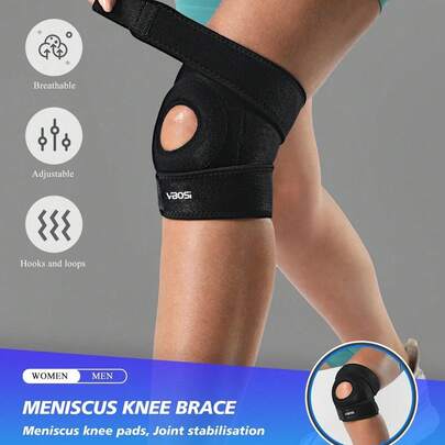 Adjustable Knee Pads With Breathable Holes, Unisex Design, Suitable For Hiking, Basketball, Cycling, Running And Other Sports, Also Applicable For Weightlifting, Gym Workouts