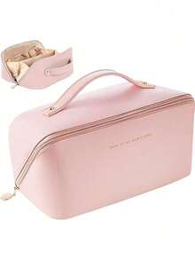 Túi du lịch đa năng, có ngăn đựng mỹ phẩm, túi trang điểm chống thấm nước bằng da PU, túi đựng mỹ phẩm hai lớp dung tích lớn, túi xách du lịch đa năng dành cho nữ, túi đựng đồ vệ sinh cá nhân, túi đựng mỹ phẩm, túi trang điểm, túi đựng đồ vệ sinh cá nhân, vật dụng cần thiết khi đi du lịch, đi du thuyền, đi nghỉ mát, unisex - Nhiều màu - Xem 48