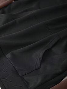 两件套：新款秋冬男士长袖假两件套连帽衫，带口袋，字母印花设计，松紧腰抽绳裤 - 休闲运动装，适合旅行、度假、健身、跑步、情侣装 - 彩色 - 查看 7