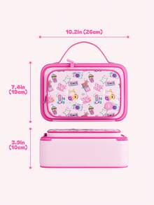 Meoky Insulated Lunch Box – 1pc Large Capacity Thermal Bag with Cute Cartoon Design, Reusable Bento Lunch Tote Keeps Food Warm & Fresh, Ideal for Back to School, Kindergarten, Picnic & Travel - 粉色 - 查看 5