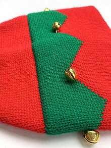 1/3pcs Christmas Knitted Hat-Autumn And Winter Warm Merry Christmas Bell Hat Wool Ball Hat Parent-Child Hat Christmas Hat Bell Knitted Wool Hat - Multicolor - View 8