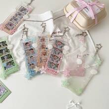 Transparent Angel Wings Acrylic 4-Frame Card Holder, 4-Grid Acrylic Idol Fandom Hanging Accessory - Multicolor - View 7