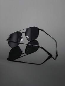 1 Pair Men's Metal Frame Round Business Style Glasses, Simple Yet Elegant, Suitable For Commuting, Business Travel, Industry Conferences - Multicolor - View 6