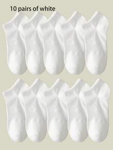 5/6/10/15/20 par męskich białych skarpetek do kostki, odprowadzających wilgoć i oddychających, do tenisa, badmintona, biegania i koszykówki