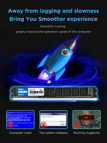 DDR3 RAM Memory Module 4G/8G 1600MHz High-Performance PC3-10600 4GB Desktop New Dimm Rams CL9, Unbuffered Dual Rank 240 Pin UDIMM Desktop PC Computer Memory RAM(SDRAM) Module Upgrade - Black - View 5