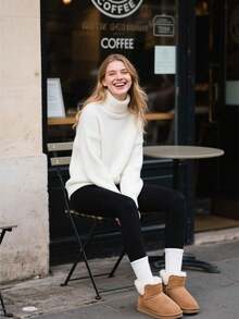 1/3/6 Pairs Women's Spring Fall Autumn Winter Slouch Knit Socks Slouchy Socks Women Scrunch Socks Women Scrunchie Socks Women Crew Socks Black, White & Gray Compression Socks Comfortable - Multicolor - View 8