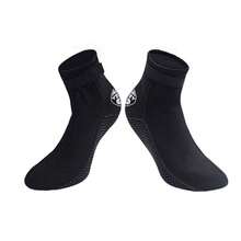scubadonkey A Pair Of Thick Diving Socks Suitable For Both Men And Women; Mid Length Autumn And Winter Swimming Socks; Water Surfing And Snorkeling Socks; Seaside Soft Bottom Beach Socks - Black - View 3