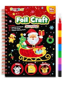 1 套儿童扁平铝箔艺术工艺绘画笔记本、旅行用品、儿童礼物 - 彩色 - 查看 18