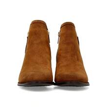 XTI Botín cowboy print leopardo vegano, Botas cowboy tacón ancho de 5,5 cm para mujer, Animal print cierre cremallera - Modelo 144647 - Camel - ✅ Entrega 24/72h a España (península) - Camel - Ver 5