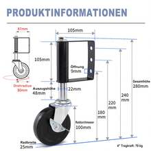 Casters - 블랙 - 보기 9