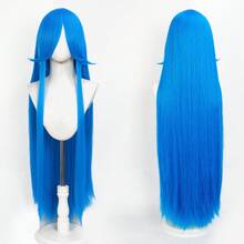 YEWELL 40-Inch Wig, Available In Gold, Red, Pink, Black, White, Gray, Ginger, Extra Long Straight With Bangs, Suitable For Women, Made Of Heat-Resistant Synthetic Fiber, Ombre Wig, Cosplay Wig, Colorful Wig For Party, Halloween, Christmas, Alipearl Wig, Affordable Wig