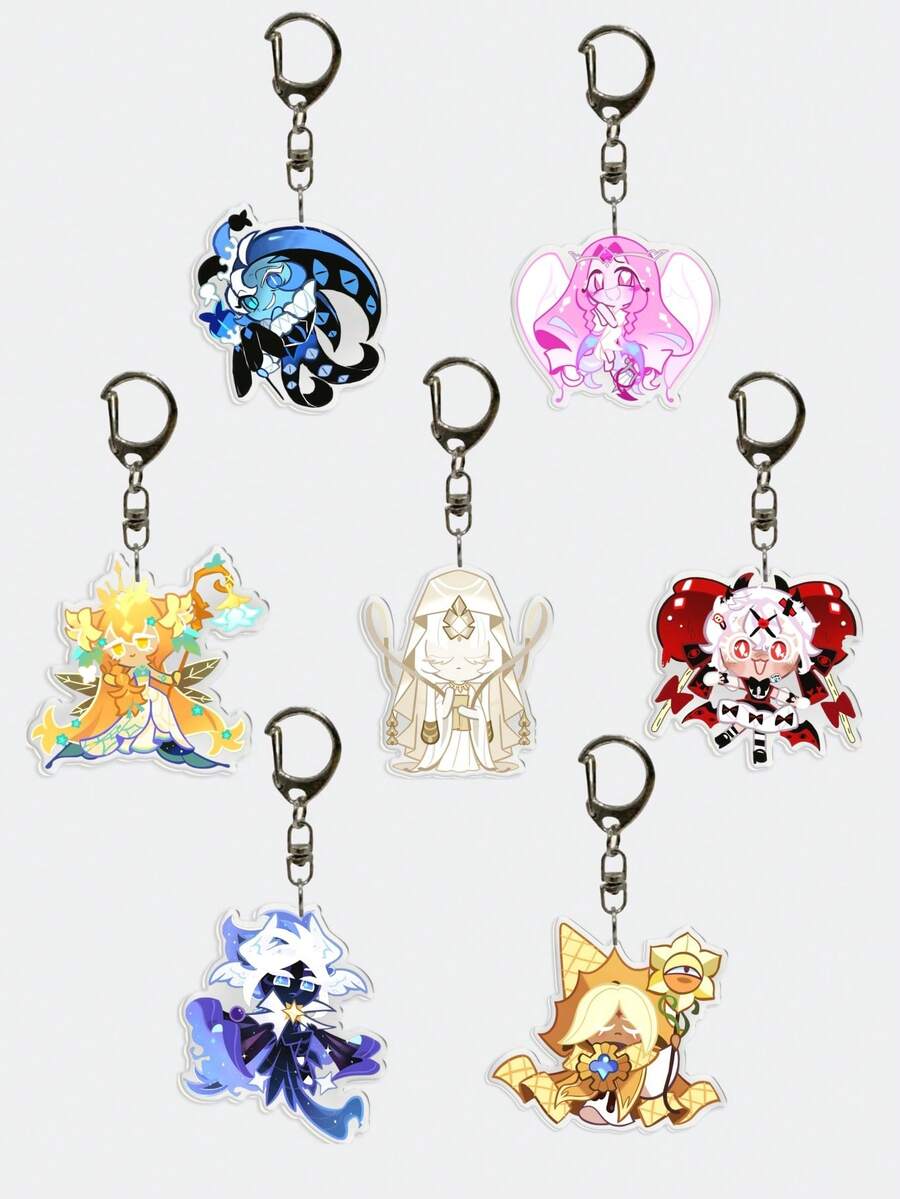 1 Móc khóa acrylic hình người bánh gừng chủ đề trò chơi "Run Run Gingerbread Man", móc khóa hoạt hình dễ thương, hình bánh quy sữa bóng, có thể treo trên túi xách, điện thoại, chìa khóa xe, cũng thích hợp làm phụ kiện trang trí, món quà tuyệt vời nhất cho người hâm mộ, bạn bè, giáo viên, chị em gái. - Nhiều màu - Xem 1