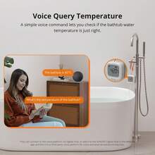 SNZB-02LD,SONOFF Zigbee 3.0 Smart Thermometer IP65 Waterproof Rating 2.2 Inch LCD Screen Display Probe Temperature Detection Measurement Compatible With Alexa, EWeLink APP For Pool Bathtub Fridge Freezer - White - View 9