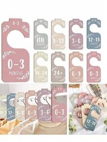 8pcs/Set Wooden Baby Closet Dividers, Baby Closet Dividers, For Baby Clothes Organizer, Baby Clothes Dividers For Closet Size Hangers, Baby Shower, Baby Party Supplies, Baby Room Decoration, Room Decoration, Baby Shower Gifts