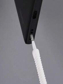 超迷你小孔清洁刷，防堵塞，超薄多功能除尘工具，淋浴清洁刷，浴室超细尼龙刷，喷嘴防堵塞清洁工具，浴室配件，适用于充电口、扬声器、手机和淋浴喷头的清洁套装 - 电子产品和家居用品的绒毛/碎屑清除刷套装，新年清洁必备品