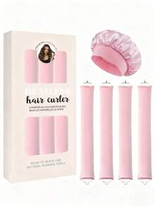 Set de 5 rizadores sin calor con gorro de baño, gorro de noche de satén y accesorios. Accesorio multifuncional para el cabello, ideal para diversos peinados. Perfecto para el trabajo, yoga, cocina, deportes, etc. Crea ondas grandes. También para viajes. Productos y herramientas para el cabello. Accesorios de peluquería. - Multicolor - Ver 10