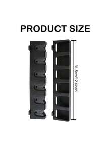 Black ABS Fishing Rod Holder - Wall Mounted, High Density Foam Handle Storage Rack, Suitable For Garage, Sports Equipment Storage, Utility Room Fishing Rod Holder, Fitness Equipment Storage Rack, Fishing Gear Hanging Rack - Multicolor - View 11