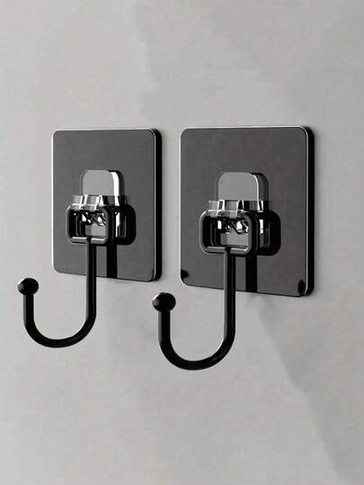 1/2/5/10pcs Heavy-Duty Wall Hangers - No-Drill Installation, Space-Saving For Hallways, Bathrooms, And Wardrobe Storage - Durable Hangers Suitable For Jackets, Shoes, Bags, Hats - Perfect For Use In Homes, Offices, And For Halloween And Christmas Decorations - (Black), Hallway Storage