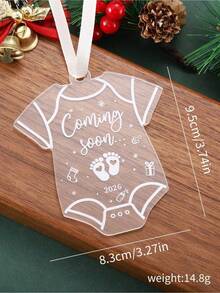 2026 Transparent Acrylic Ornament, Pregnancy Announcement, Gifts For New Parents, Christmas Tree Hanging Decoration, Gifts For Expecting Parents, Shower Gifts, Home Decoration Party Holiday Decor,Christmas Decoration - Multicolor - View 9
