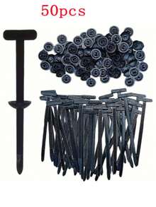 100 fascette stringicavo in nylon per uso generale, fascette stringicavo, attrezzo multiuso in plastica per fascette stringicavo, morsetti a fascetta stringicavo tipo chiodo, utilizzati per legature e fissaggi quotidiani