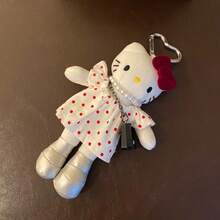 1 件 Hello Kitty 长腿毛绒挂饰娃娃包包挂饰钥匙扣饰品，节日礼物