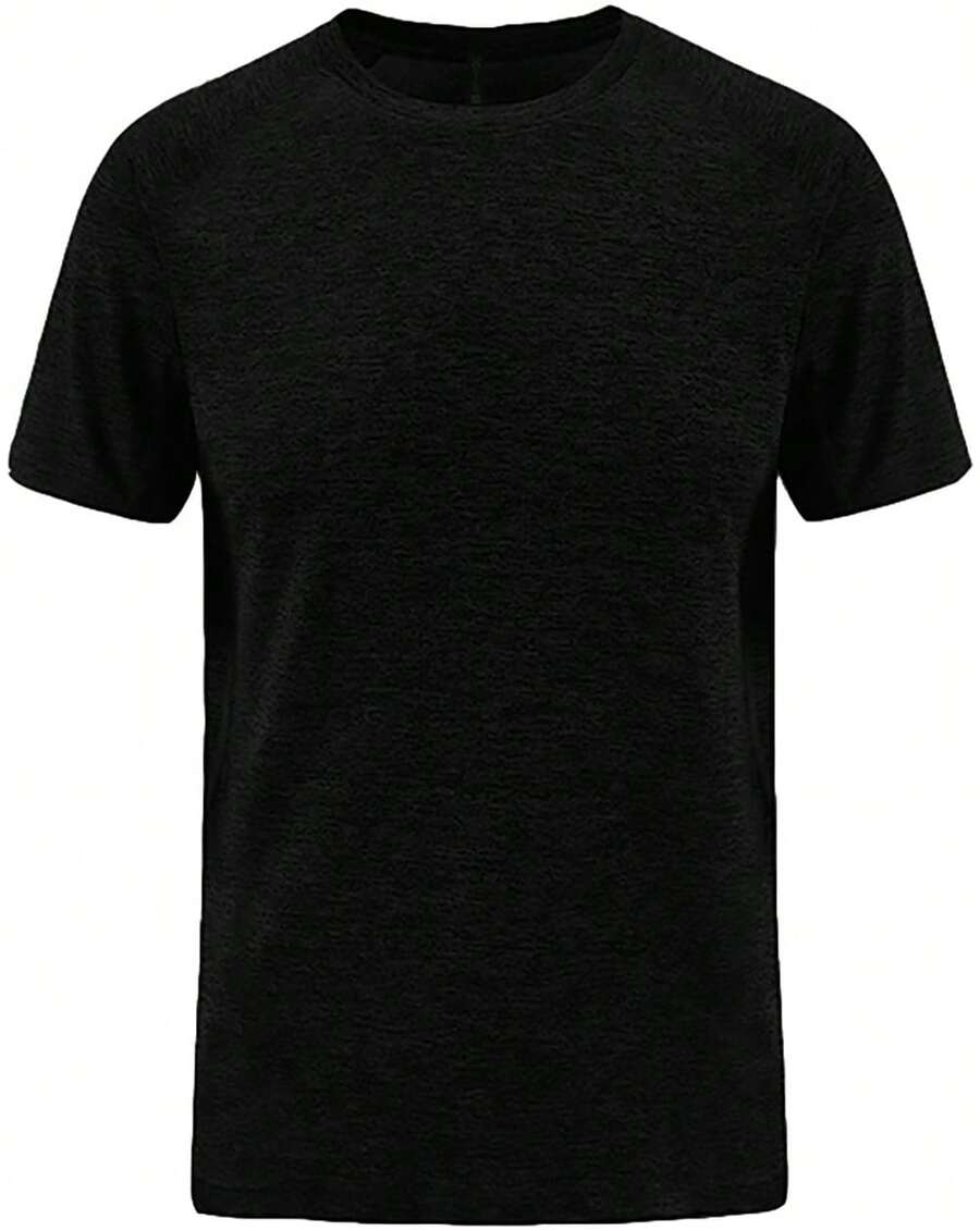 Men Plus Size T-Shirts - 黑色 - 查看 1