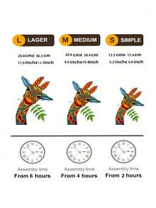 1pc Cute Giraffe Pattern Wooden Puzzle, Asymmetrical Animal Shape Wooden Jigsaw Puzzle, Adult Leisure Toy, Suitable For Family And Friends, Great Gift For Christmas, Puzzle,Jigsaw Puzzle,Wooden Puzzle,Puzzle,Jigsaw Puzzle,Wooden Puzzle - Apricot - View 2