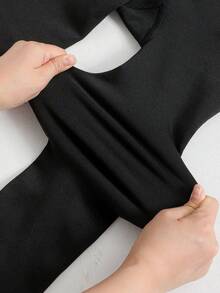 Thicken Thermal Tights Tights Women Pantyhose Warm Winter Fleece Velvet Thermo Stockings High Waist Elastic Slim Sexy Translucent Pantyhose Tights Underwear, Cozy - Black - View 8