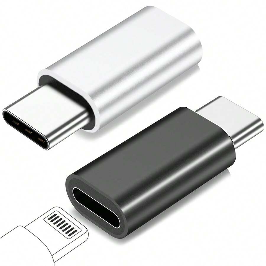 2 个 Lightning 转 Type-C 适配器，兼容 16 Pro Max/16 Pro/16 Plus/16、 15 Pro Max/15 Pro/15 Plus/15，（仅充电，无数据/音频传输）