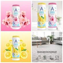 350g Shake Lemon Carpet Powder Odor Remover - Pet Smell Deodorizer, Vacuum  Citrus Scent, Dry Floor Cleaner, Room Refresher, Home Fragrance, Easy To Use Powder - Lemon Sparkles & Pink Peony Bundle + 6.17 Ounce (Pack Of 2) - View 2