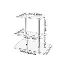 3-Tier Acrylic Champagne Tower Display Rack With 28 Slots, Floating Champagne Glass Holder For Party, Wedding, Celebration, Halloween And Christmas Party Supplies - Transparent - View 10