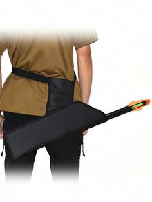 1 件户外狩猎射箭箭袋，黑色带腰带箭袋，方便携带和存放箭，高品质，耐用，宽敞的射箭训练空间