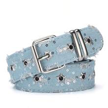 1PC Punk Style Star Double Breasted Belt, Korean Version Jeans, Fashionable Decorative Pants Belt, Corns Belt Autumn-Winter Accessories,Suitable For Teens, Youth,Men,Casual, Outdoor, Athletic, Vacation, Graduation Gifts, Birthday, Daily Wear