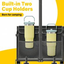 Vehículo plegable de 360 libras y 25 pulgadas con 4 ruedas para todo terreno, carrito de compras plegable y portátil práctico, adecuado para compras, deportes, jardín y camping