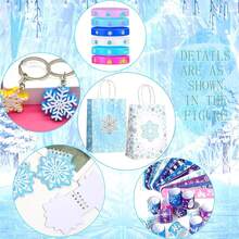 LaVenty 36PCS Frozen Party Favors Birthday Supplies Keychains Goodie Bag Fillers For Frozen Filler Goodie Bag Stuffers Snowflake Winter Wonderland Party Supplies - Multicolor - View 5