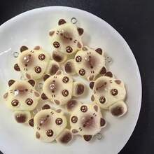 10/20个树脂可爱暹罗猫动物吊坠，适合DIY项链、手链、耳环、钥匙扣等饰品制作 - 彩色 - 查看 6