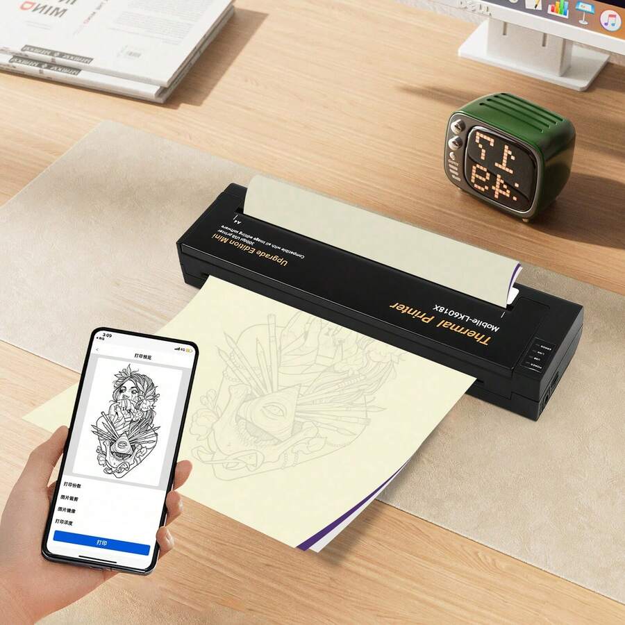 Thermal Stencil Paper Printer Tattoo Transfer Copier Printer Machine Equipment - Default - View 1