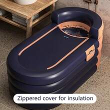 Tina inflable para espacio, tina de hidromasaje plegable, tina de baño de spa para el hogar, baño, balcón, patio, jardín - Accesorio de piscina inflable con aire. - Azul - Ver 7