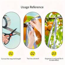 1/5卷超强反光驱鸟胶带 - 耐用防鸟胶带、稻草人反光胶带、彩色反光驱鸟胶带、葡萄园鸟类控制胶带、阳台鸽子驱避胶带、耐候驱鸟胶带、双面反光胶带、适用于花园、家庭和农场的简易驱鸟方案、耐用材料、耐候 - 彩色 - 查看 8