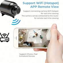 Mini Camera, Indoor Security Camera, 480P Video, Wi-Fi, USB Powered, Live Surveillance And Looping Video, Suitable For Baby Monitoring/Pet/Babysitter, Mini Surveillance Camera, Mini, Security Camera, Home Security, Babysitter, Compact Design, Wi-Fi Connection, Reliable Video Recording, Indoor Camera, Business, Remote Worker - 黑色-PVC-X5 - 查看 5