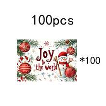 1 Stück/4 Stücke/6 Stücke/100 Stücke Freude auf der Welt Schneemann Muster Tischset, maschinenwaschbar rechteckiges Polyester Tischset, Tischschutz, wärmeisolierendes Tischset, Restaurant Tischdekoration, Party Zubehör, Weihnachtsdekoration, Geschenkidee