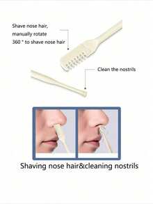 1 Piece Rotary Nose Hair Removal Trimmer, 360 Degree Rotating Nose Hair Trimmer Stainless Steel Portable Rotating Double Head Nose Hair Trimmer Nose Hair Trimmer