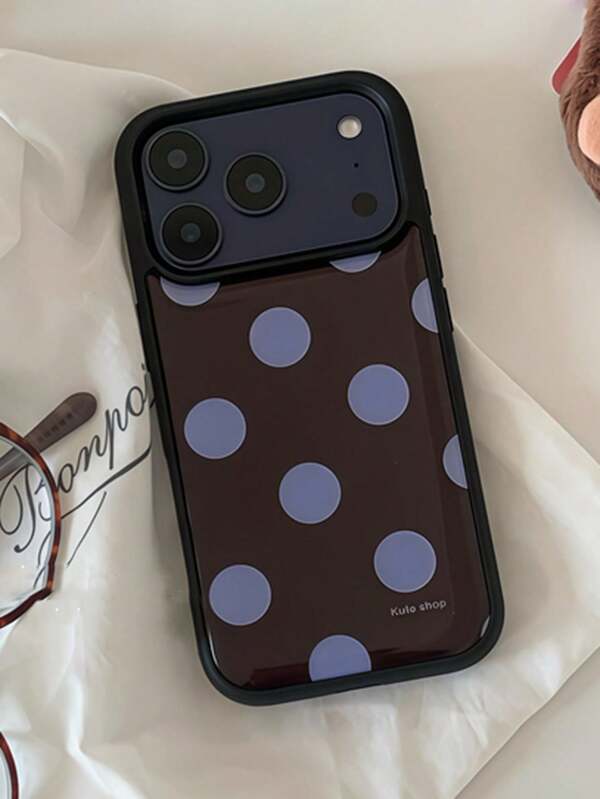 Funda de teléfono suave y brillante con estampado de lunares, compatible con iPhone 17 Air 16 15 14 13 12 11 Pro Max 16 15 14 Plus, cubierta trasera simple y creativa a prueba de golpes