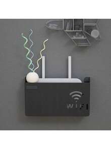 1pc Wall-Mounted WiFi Router Storage Box, Home Decor, Room Decoration - Multicolor - View 10
